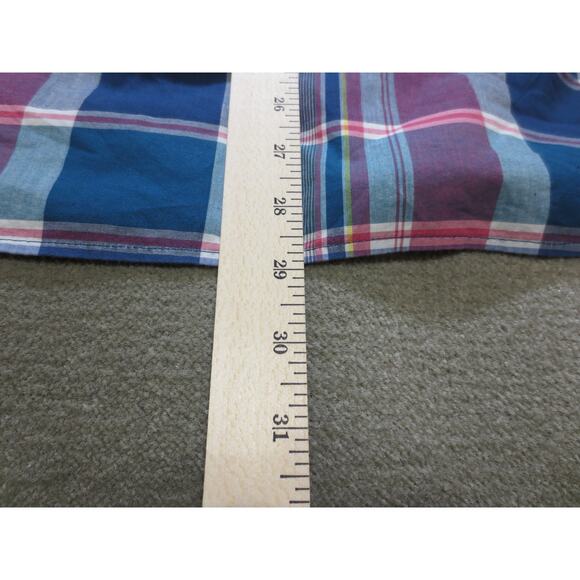 Banana Republic Mens Shirt Large Untucked Fit Plaid Long Sleeve Button Down - Picture 7 of 8